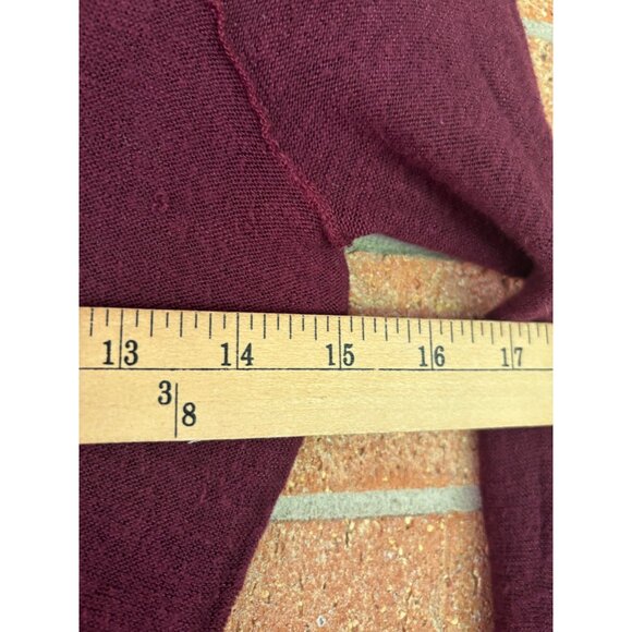 Intimately Free People Burgundy  Blouse Deep V-Neck & Ladder Detail Lightweight - Picture 8 of 9